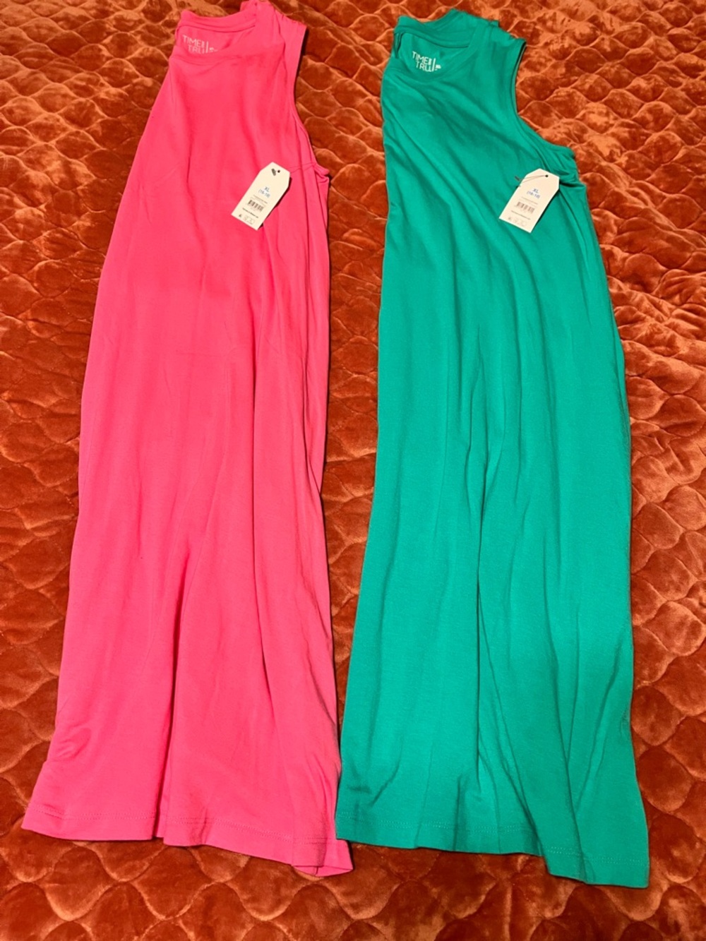 Time & Tru Sleeveless Dress bundle in Hot Pink & Teal…price is for both dresses